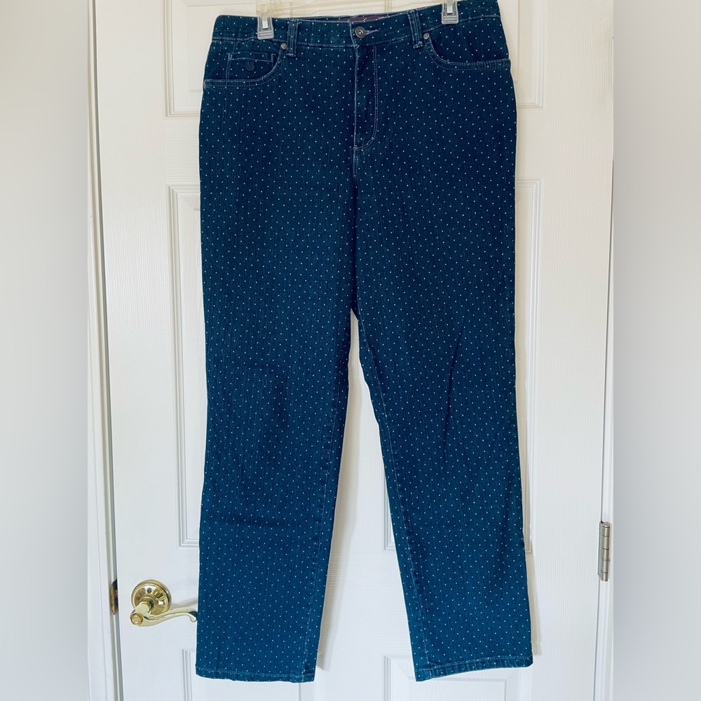 Gloria Vanderbilt Denim with White Dots
